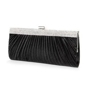 FASHION BLACK RHINESTONES CLUTCH PURSE HANDBAG HOT